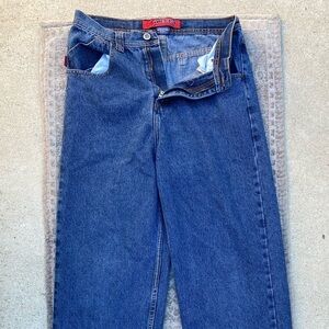 Women's Mecca Jeans Blue Wide Leg Denim 20 Y2K 90s Baggy Hip Hop Streetwear City